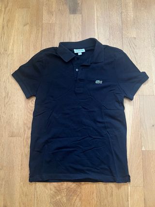 Polo Lacoste Negro Talla S