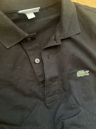 Polo Lacoste Negro Talla S