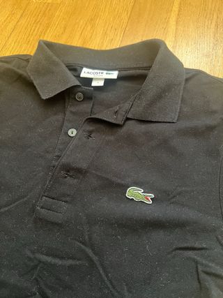 Polo Lacoste Negro Talla S