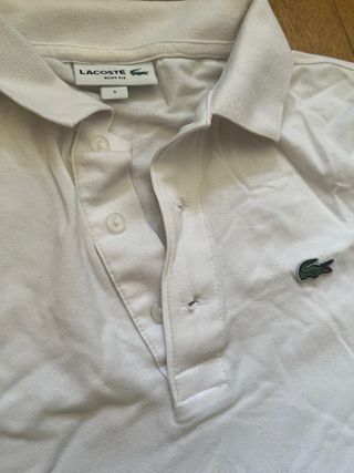 Polo Lacoste Blanco Talla S