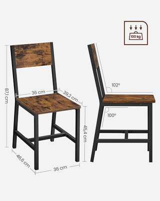 Sedie da Pranzo, Set di 4 Sedie da Cucina, Struttu