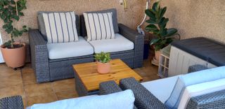 Sofá de jardín IKEA Beige/Gris