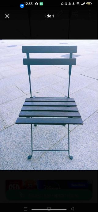 Sillas Ikea plegables madera negra /6 unidades.