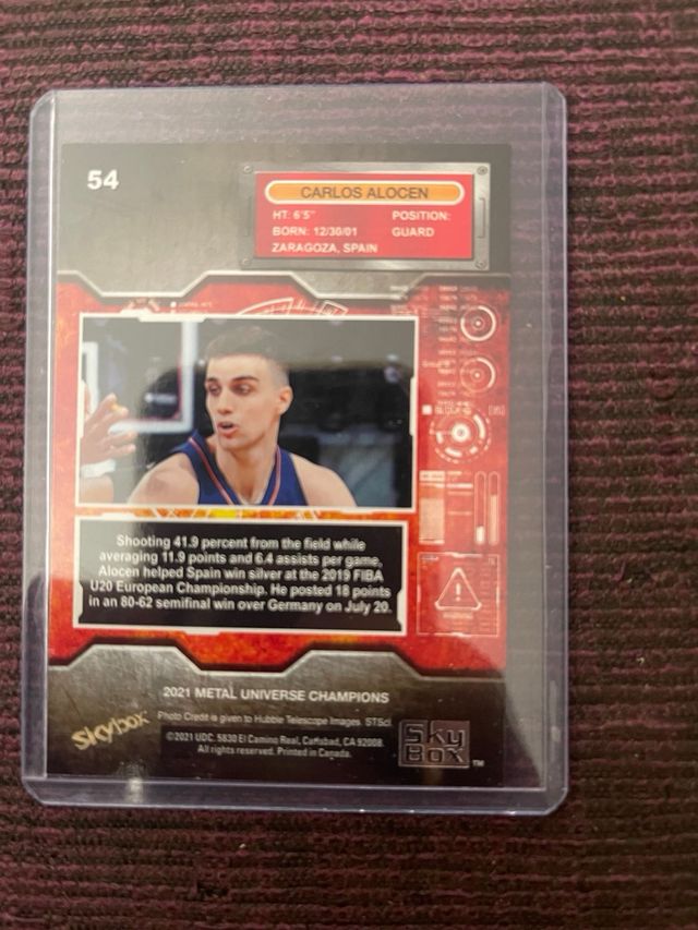 Carta Carlos Alocen Skybox Metal Universe 54
