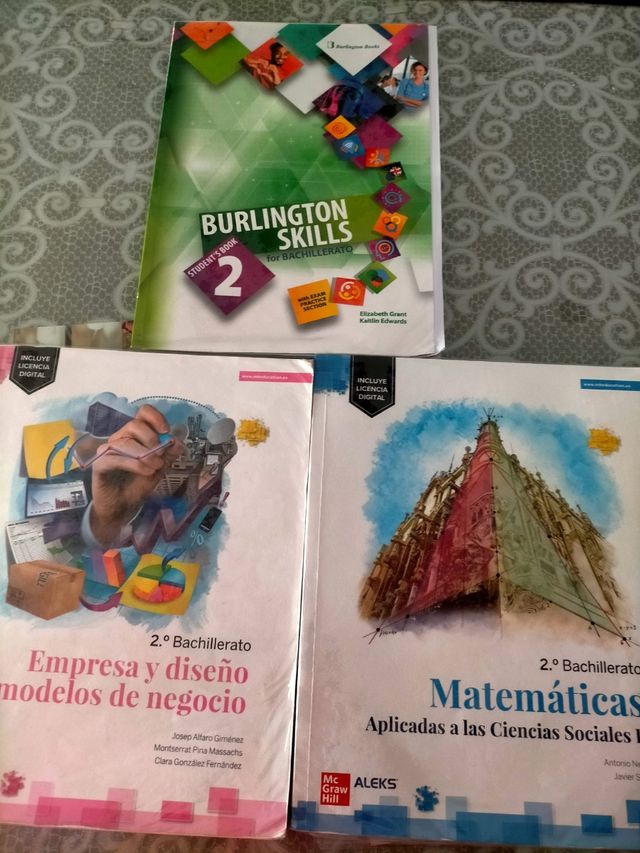 Libros de segundo de bachillerato 
