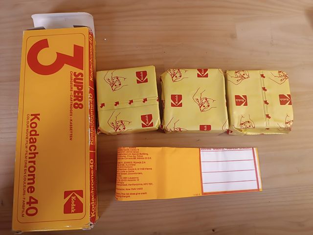 3x Películas Vírgenes Kodak Kodachrome 40 Super 8