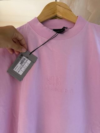 Balenciaga Jersey Rosa Logo Todas Partes y T-Shirt