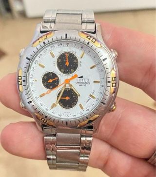Reloj Lotus Cronógrafo Hombre Oro y Plata