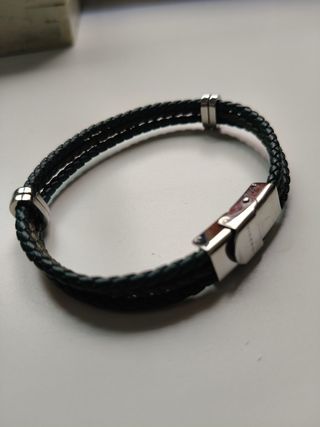 Pulsera Viceroy Piel Hombre Cierre Acero