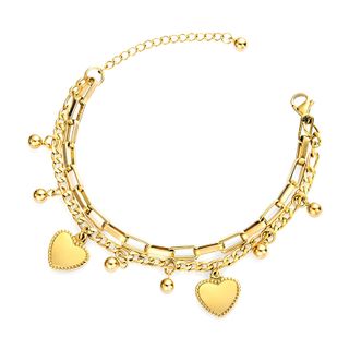 Pulsera Corazones Pequeños Baño Oro