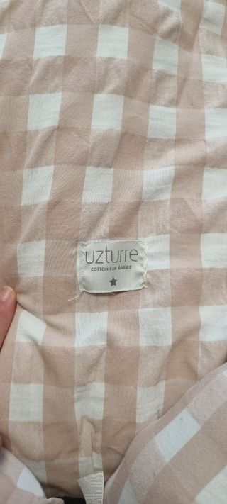 Nido colecho a cuadros vichy rosa marca Utzurre