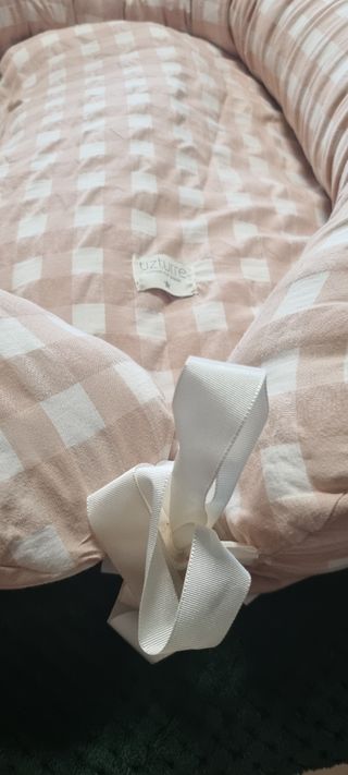 Nido colecho a cuadros vichy rosa marca Utzurre