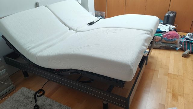 2 camas articuladas con colchón viscoelástico