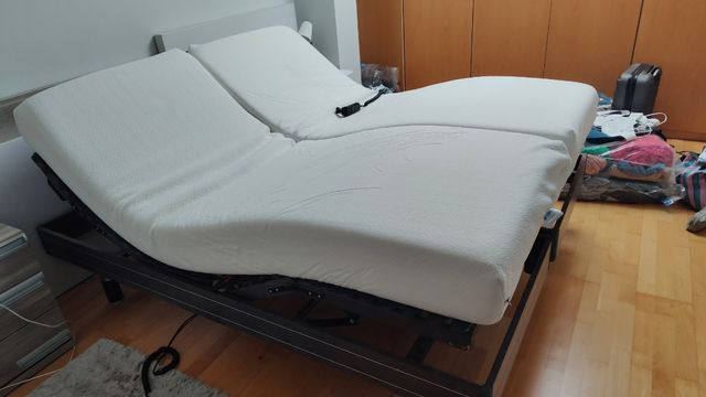 2 camas articuladas con colchón viscoelástico
