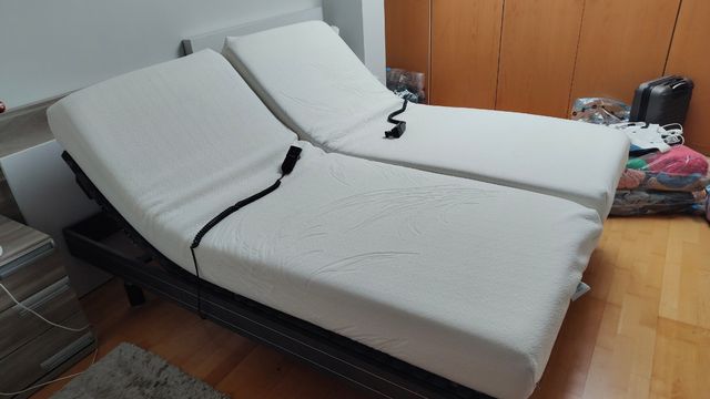 2 camas articuladas con colchón viscoelástico