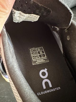 Zapatillas On Running Cloudmonster Mujer Gris/Mora