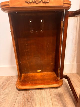 antigua Hornacina - Vitrina cristal curvado madera