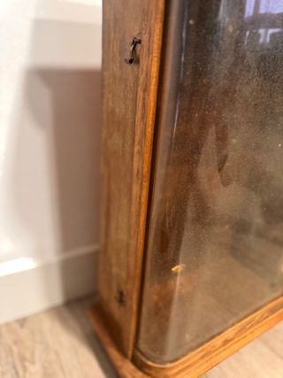 antigua Hornacina - Vitrina cristal curvado madera