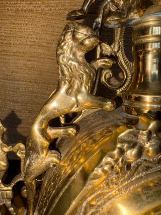 Reloj de Mesa Antiguo Dorado. Maquinaría original