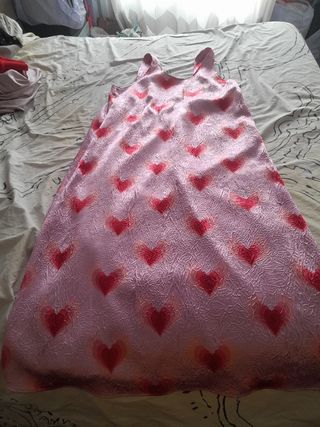 Vestido Bimba y Lola rosa con corazones
