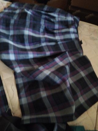 Falda de cuadros gris y azul 2 vendo