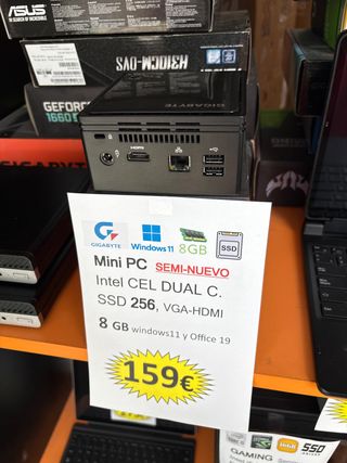 Mini PC Gigabyte Intel Celeron 8GB RAM SSD 256GB