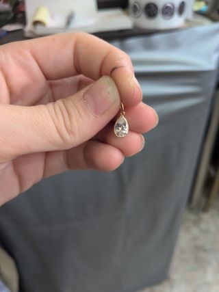 Colgante Circonita Gota Oro