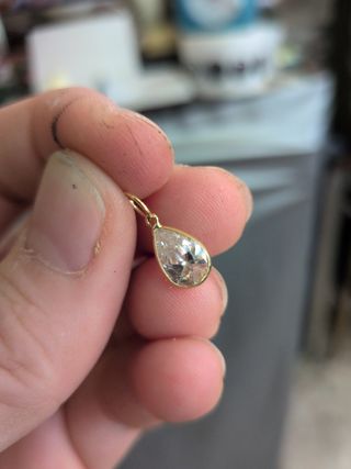 Colgante Circonita Gota Oro