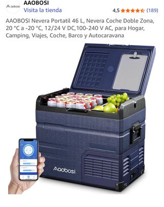Nevera Portátil AAOBOSI 46L Doble Zona
