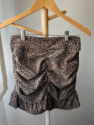 Falda Zara Leopardo Talla XS