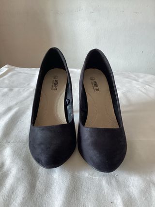 Zapatos de tacón negros Widefit Talla 40/ 41