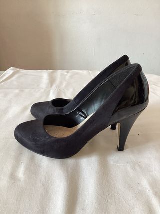 Zapatos de tacón negros Widefit Talla 40/ 41