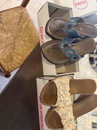 Graceland Sandali Donna Blu e Marrone
