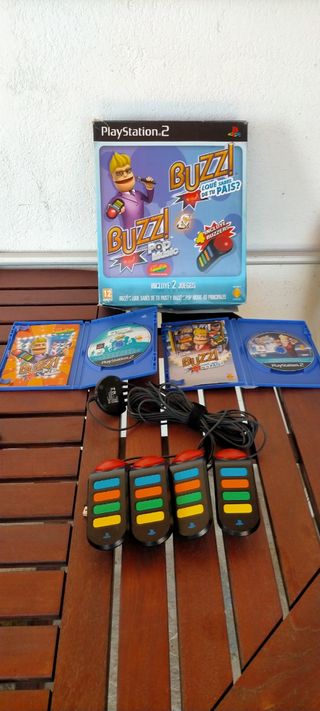 Buzz! PlayStation 2 con 4 Buzzers