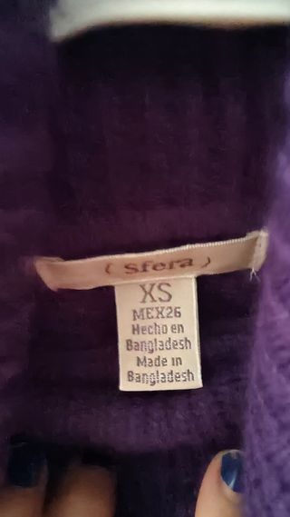 Jersey Sfera Mujer Cuello Alto Morado Talla XS