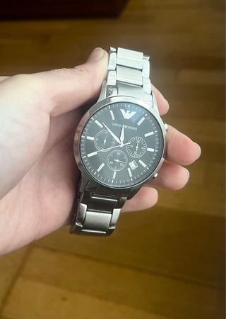 Reloj Emporio Armani Hombre Negro/Plateado