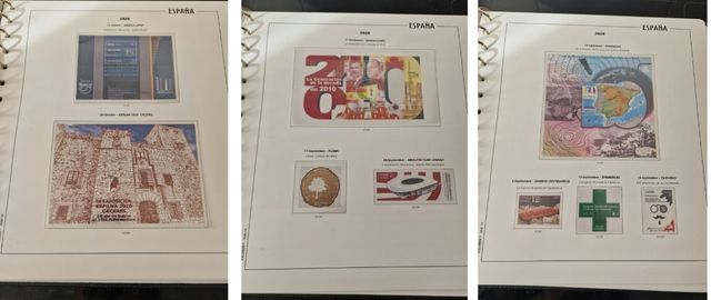 Hojas sellos Filober, montadas, año 2020. Nuevo