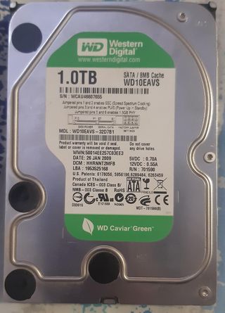 Disco Duro 1TB Western Digital caviar green