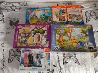 Lote 5 Puzzles Infantiles Disney y Más