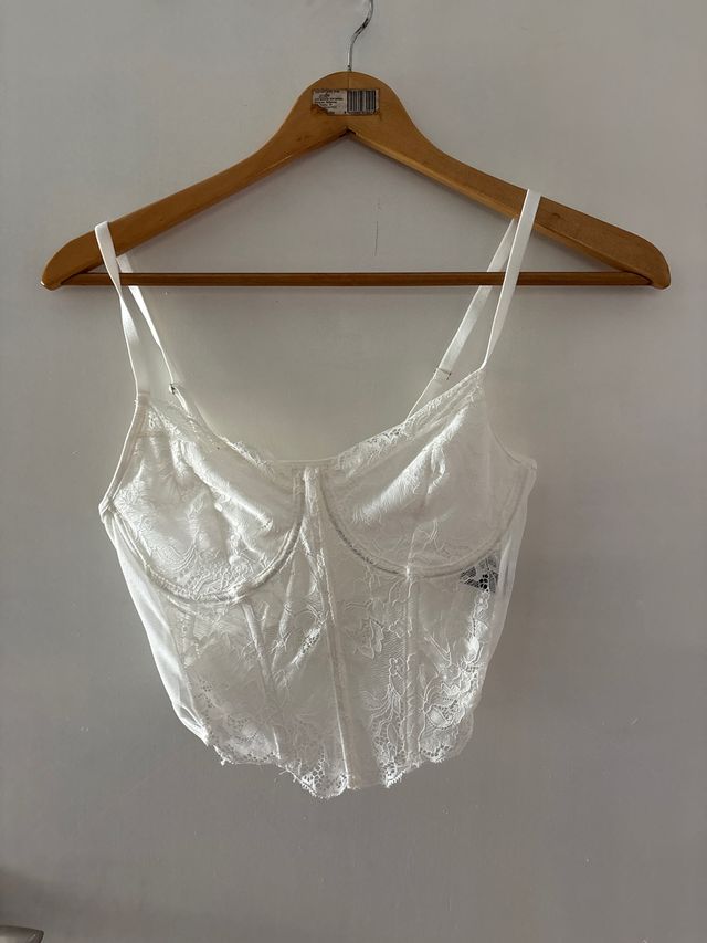 Top Corsé Blanco Encaje