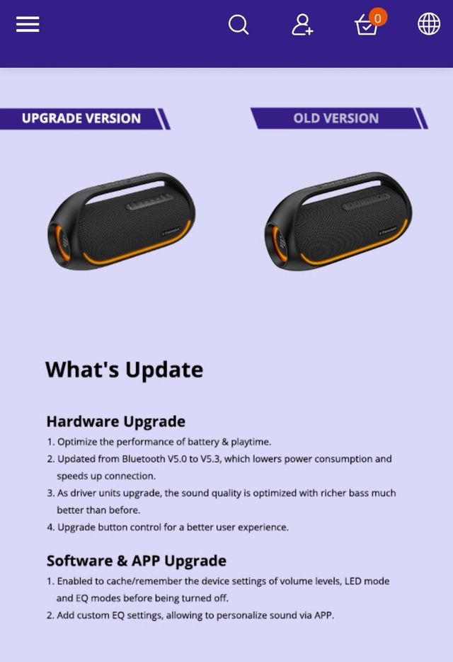 Altavoz Tronsmart Bang 60W  Version mejorada