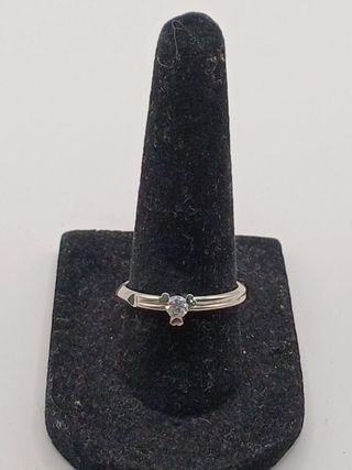 Solitario doble lamina oro 18k , 3,36gr Ref. G-719