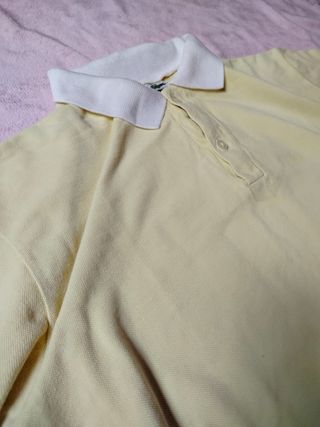 Yellow Polo Shirt White collar – Lacoste Inspired