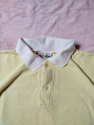 Yellow Polo Shirt White collar – Lacoste Inspired