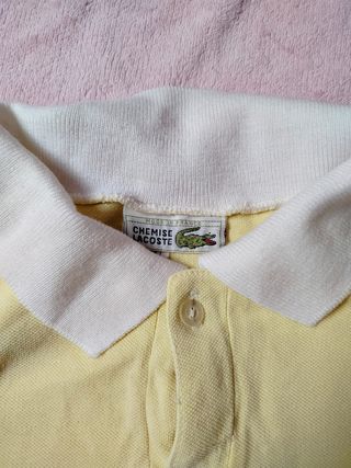 Yellow Polo Shirt White collar – Lacoste Inspired