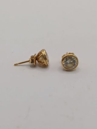 Pendiente circonios de oro 18k, 1,82gr Ref.G-020.