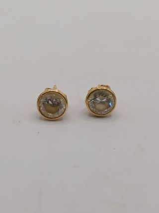 Pendiente circonios de oro 18k, 1,82gr Ref.G-020.