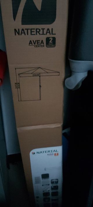 Parasol blanco 289 cm + pie