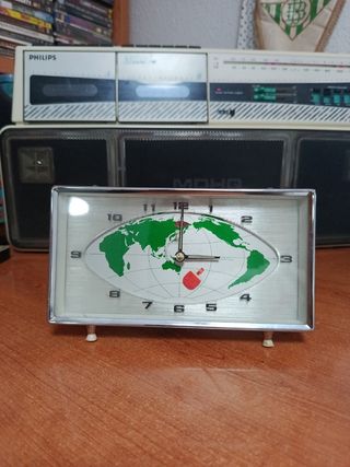Reloj Despertador Cromado Años 70
