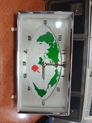 Reloj Despertador Cromado Años 70